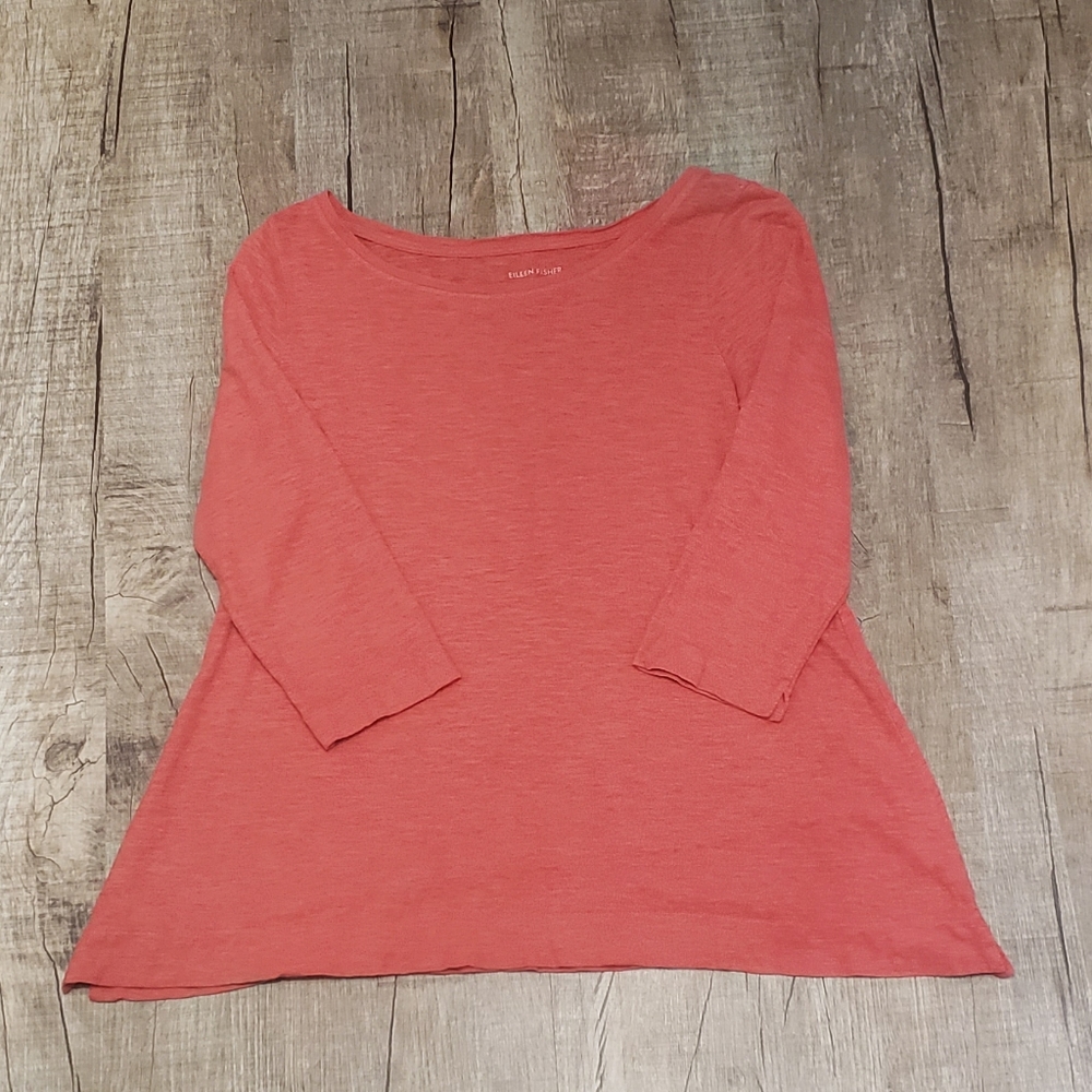Eileen fisher coral blouse top